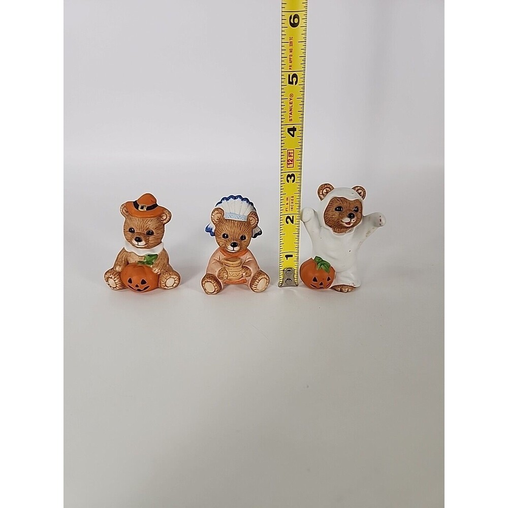 Vintage Homco Teddy Bear Fall Holiday Halloween Thanksgiving 5311 & 5312 - Picture 16 of 16